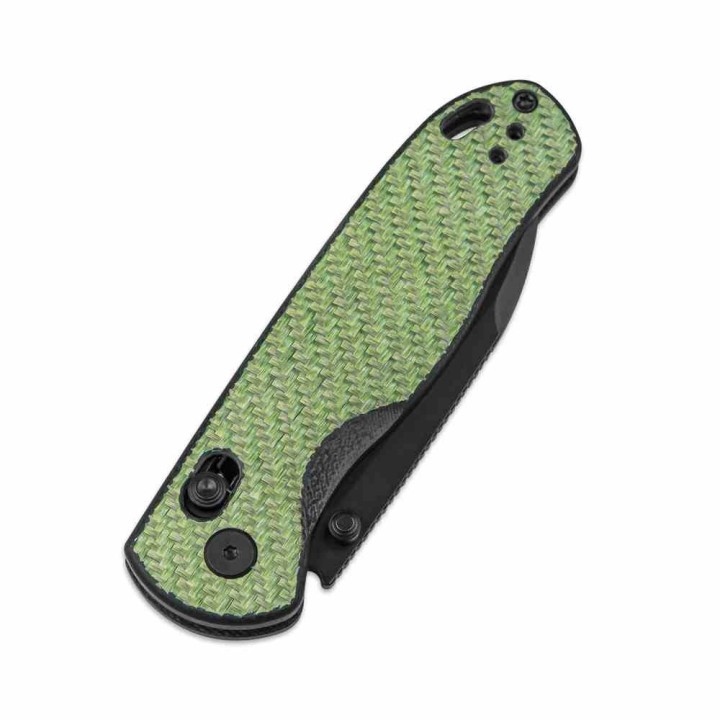Couteau Kizer Drop Bear Green Manche FCarbone Lame Acier Nitro-V Clutch Lock Clip KIV3619A4 - Livraison Gratuite