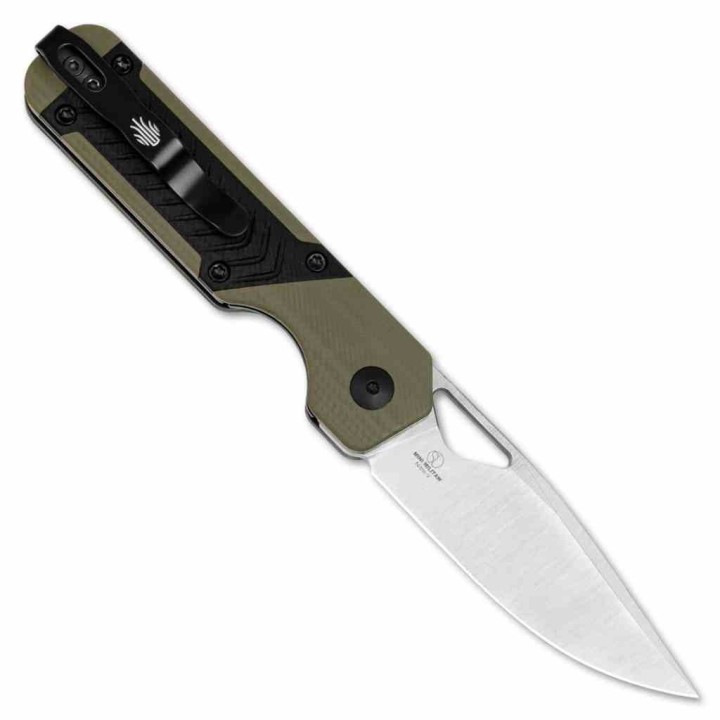 Couteau Kizer Cutlery Mini Militaw Black/Green Manche G10 Lame Acier Nitro-V Linerlock Clip KIV3634SA6 - Livraison Gratuite