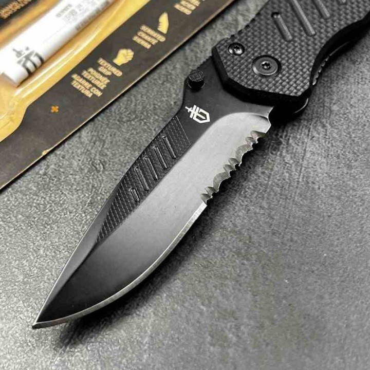 Couteau Tactical Gerber Swagger Lame Acier 7Cr17MoV Serrat Manche G-10 Framelock Clip G4099 - Livraison Gratuite