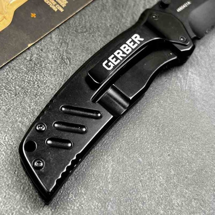 Couteau Tactical Gerber Swagger Lame Acier 7Cr17MoV Serrat Manche G-10 Framelock Clip G4099 - Livraison Gratuite