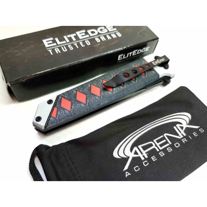 Lot de 3 Couteau ElitEdge Japanese Katana Samurai Tanto A/O Lame Acier 420C Manche Nylon EE10A102BKR - Livraison Gratuite