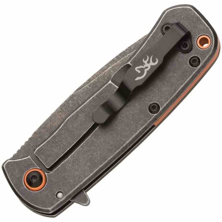 Couteau Browning Riverstone Sage A/O Lame Acier D2 Manche Aluminum Framelock Clip BR0515 - Livraison Gratuite