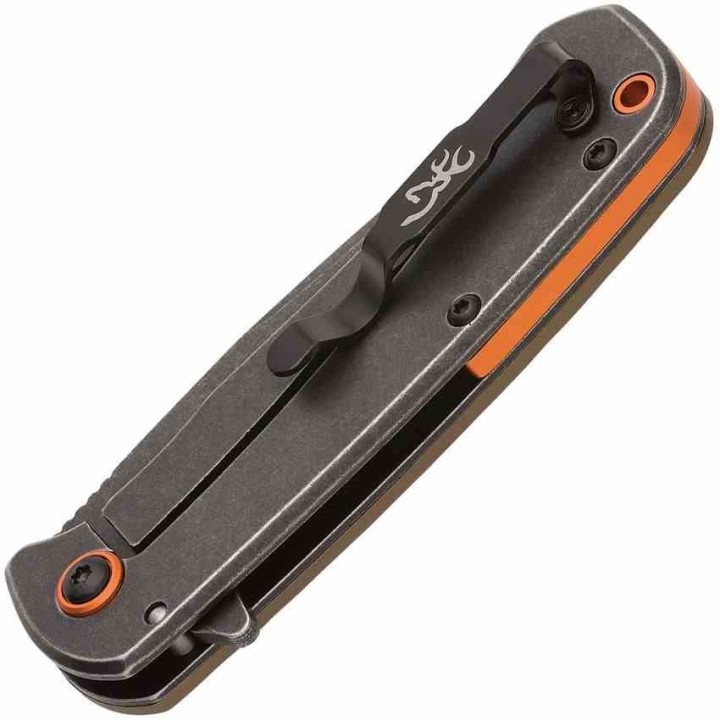 Couteau Browning Riverstone Sage A/O Lame Acier D2 Manche Aluminum Framelock Clip BR0515 - Livraison Gratuite