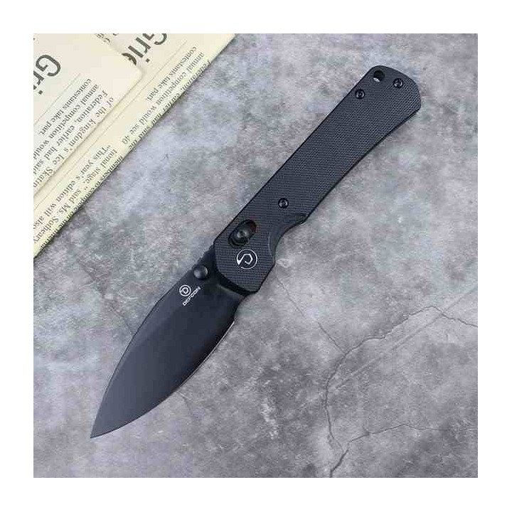 Couteau Defcon Ultra Lite Black Manche G10 Lame Acier 14C28N Drop Point Axis Lock CLip TD011FBK - Livraison Gratuite