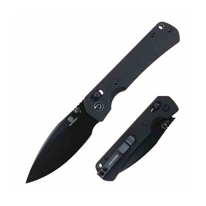 Couteau Defcon Ultra Lite Black Manche G10 Lame Acier 14C28N Drop Point Axis Lock CLip TD011FBK - Livraison Gratuite