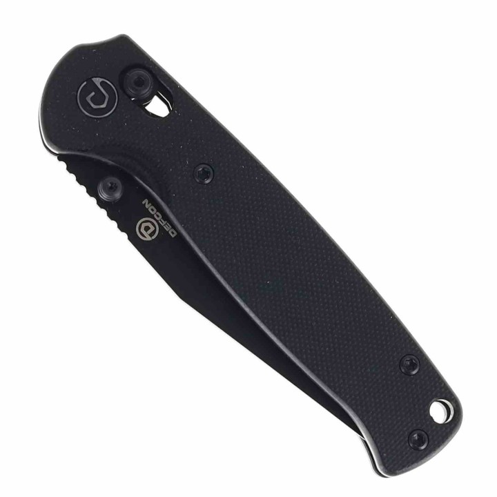 Couteau Defcon Ultra Lite Black Manche G10 Lame Acier 14C28N Clip Point Axis Lock CLip TD010FBK - Livraison Gratuite