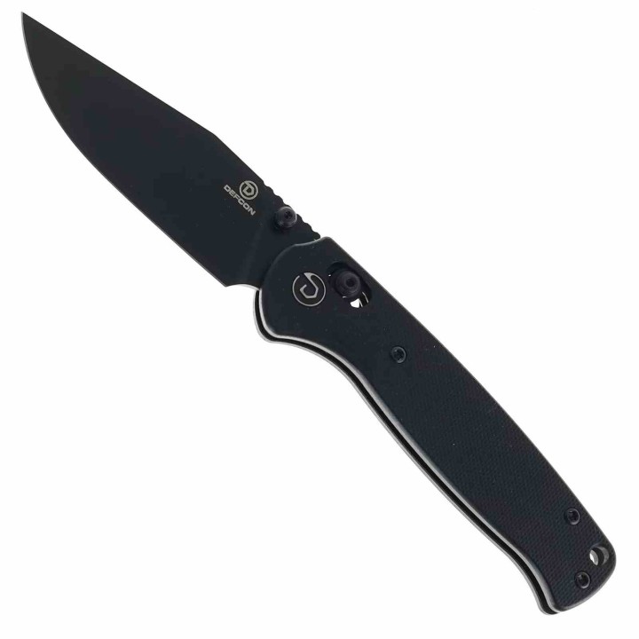Couteau Defcon Ultra Lite Black Manche G10 Lame Acier 14C28N Clip Point Axis Lock CLip TD010FBK - Livraison Gratuite
