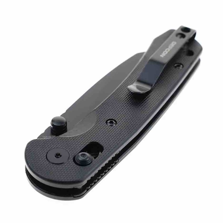 Couteau Defcon Ultra Lite Black Manche G10 Lame Acier 14C28N Wharncliffe Axis Lock CLip TD012FBK - Livraison Gratuite