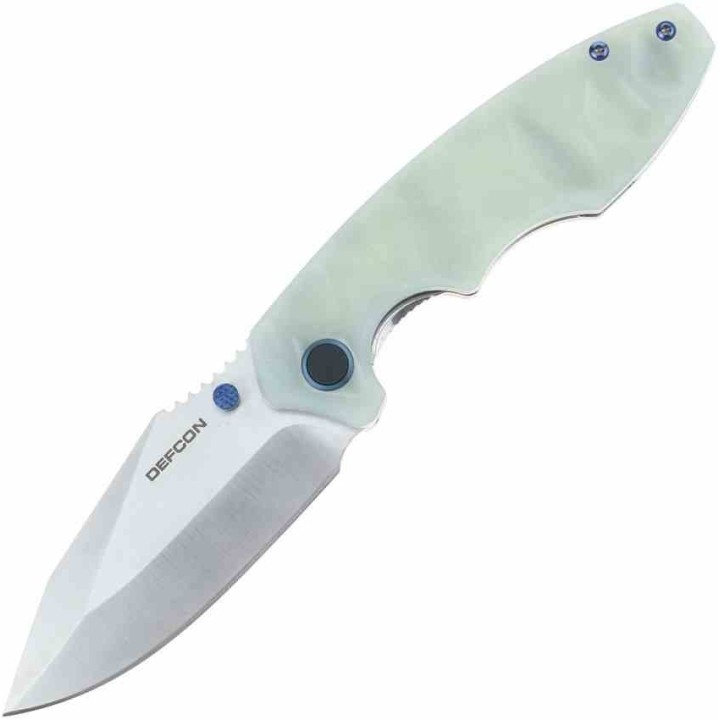 Couteau Defcon Jade Manche G10 Lame Acier 14C28N Linerlock Clip TD004F3 - Livraison Gratuite