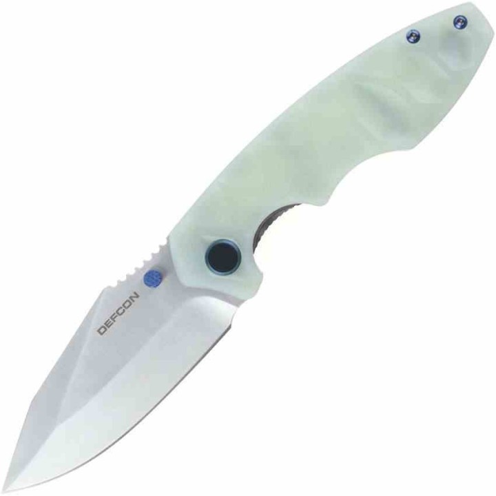 Couteau Defcon Jade Manche G10 Lame Acier 14C28N Linerlock Clip TD004F3 - Livraison Gratuite