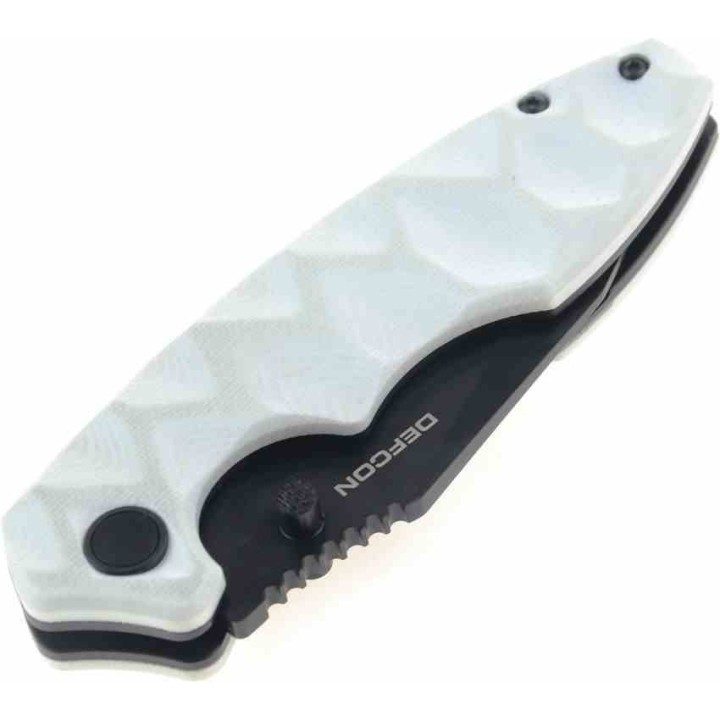 Couteau Defcon Jade Manche G10 Lame Acier 14C28N Blk Linerlock Clip TD004F4 - Livraison Gratuite