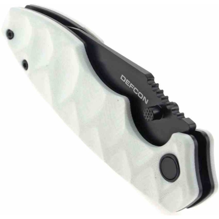 Couteau Defcon Jade Manche G10 Lame Acier 14C28N Blk Linerlock Clip TD004F4 - Livraison Gratuite