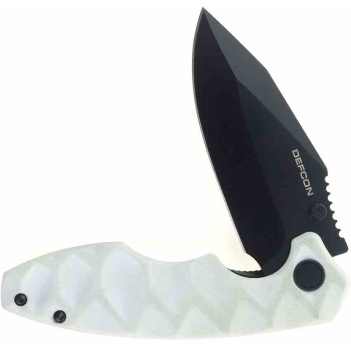 Couteau Defcon Jade Manche G10 Lame Acier 14C28N Blk Linerlock Clip TD004F4 - Livraison Gratuite