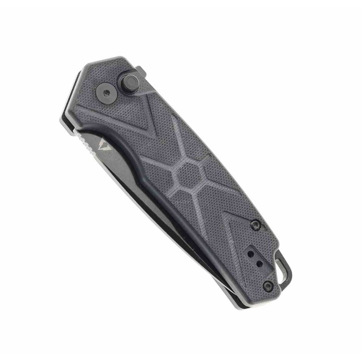 Couteau CMB Button Lock Black Manche G10 Lame Acier 14C28N Blk IKBS Clip CMB14B - Livraison Gratuite