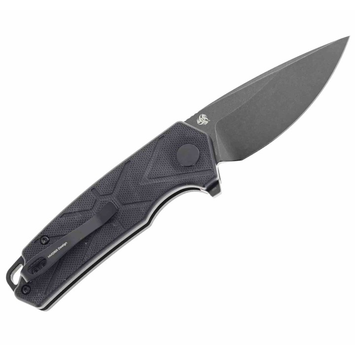 Couteau CMB Button Lock Black Manche G10 Lame Acier 14C28N Blk IKBS Clip CMB14B - Livraison Gratuite