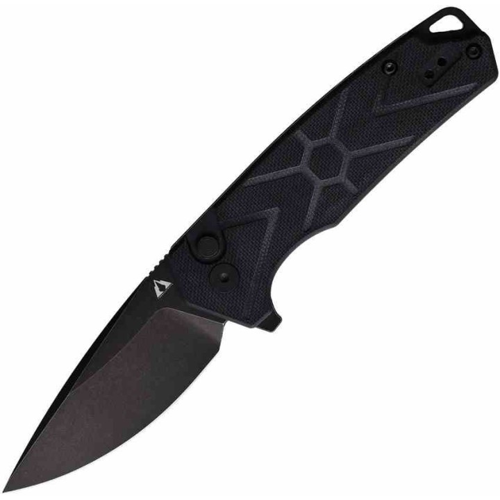 Couteau CMB Button Lock Black Manche G10 Lame Acier 14C28N Blk IKBS Clip CMB14B - Livraison Gratuite