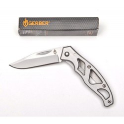 Couteau Gerber Mini Paraframe Framelock Lame Acier Carbone/inox Manche Acier G8485 - Livraison Gratuite