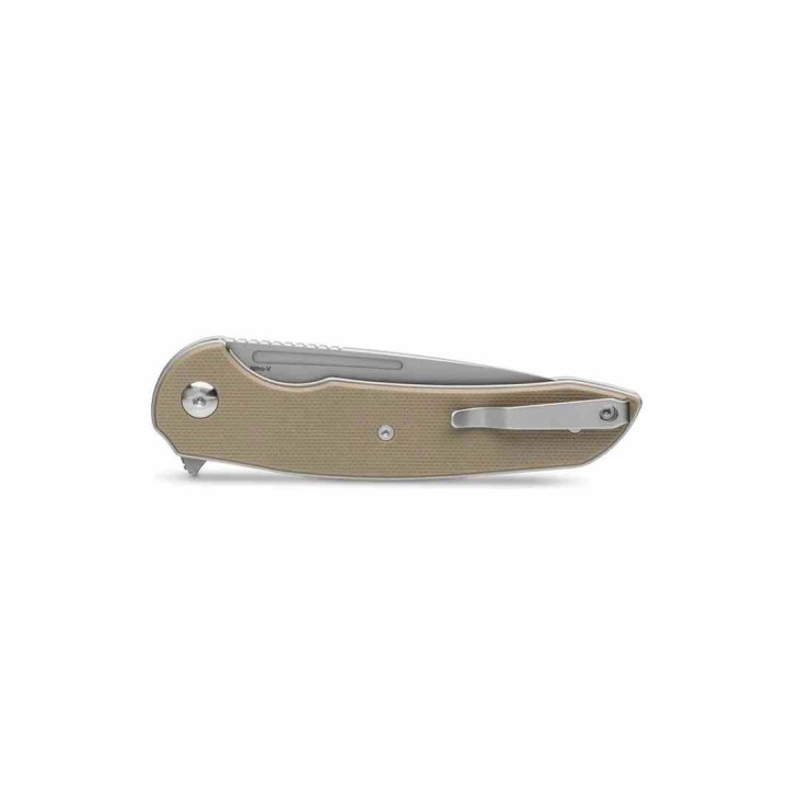 Couteau Ferrum Forge Stinger Tan Manche G10 Lame Acier Nitro-V Liner Lock Clip FF005T - Livraison Gratuite