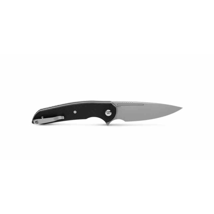 Couteau Ferrum Forge Stinger Black Manche G10 Lame Acier Nitro-V Liner Lock Clip FF005B - Livraison Gratuite