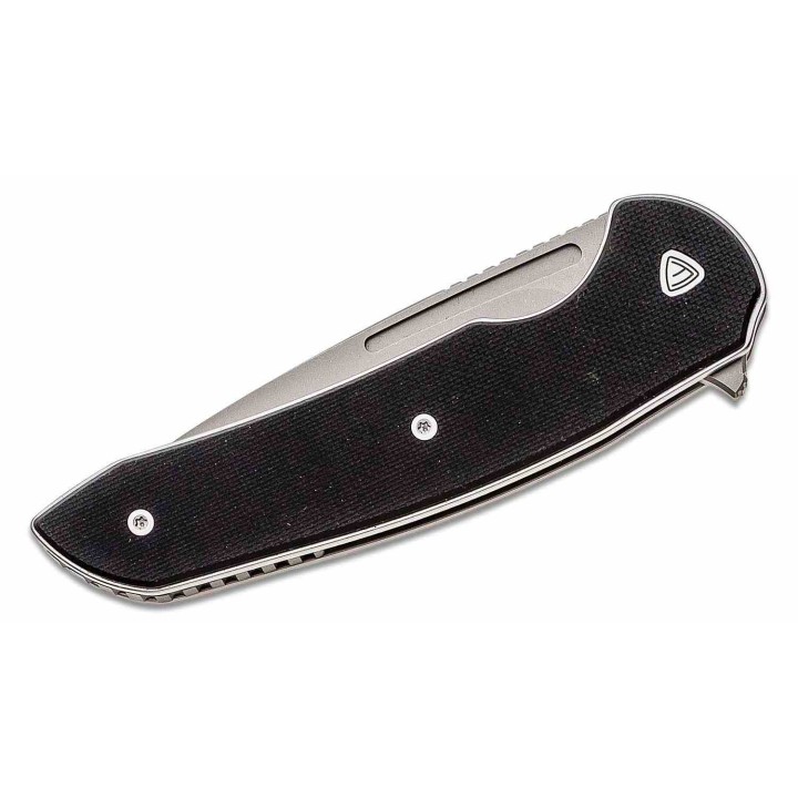 Couteau Ferrum Forge Stinger Black Manche G10 Lame Acier Nitro-V Liner Lock Clip FF005B - Livraison Gratuite
