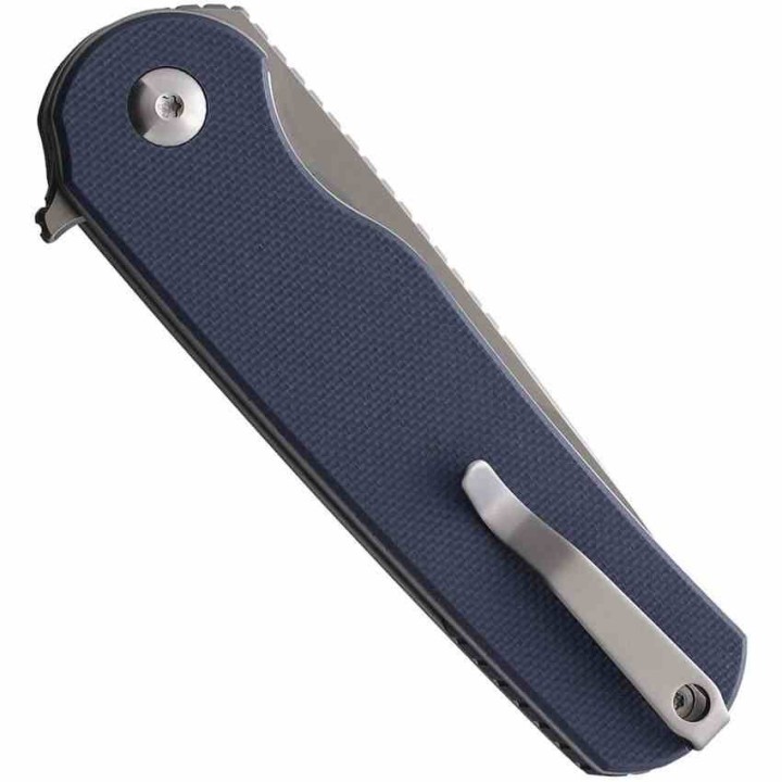 Couteau Ferrum Forge Zelex Blue Manche en G10 Lame Tanto Acier D2 Liner Lock Clip FF012BU - Livraison Gratuite