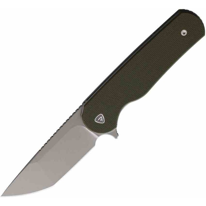 Couteau Ferrum Forge Zelex Green Manche en G10 Lame Tanto Acier D2 Liner Lock Clip FF012G - Livraison Gratuite