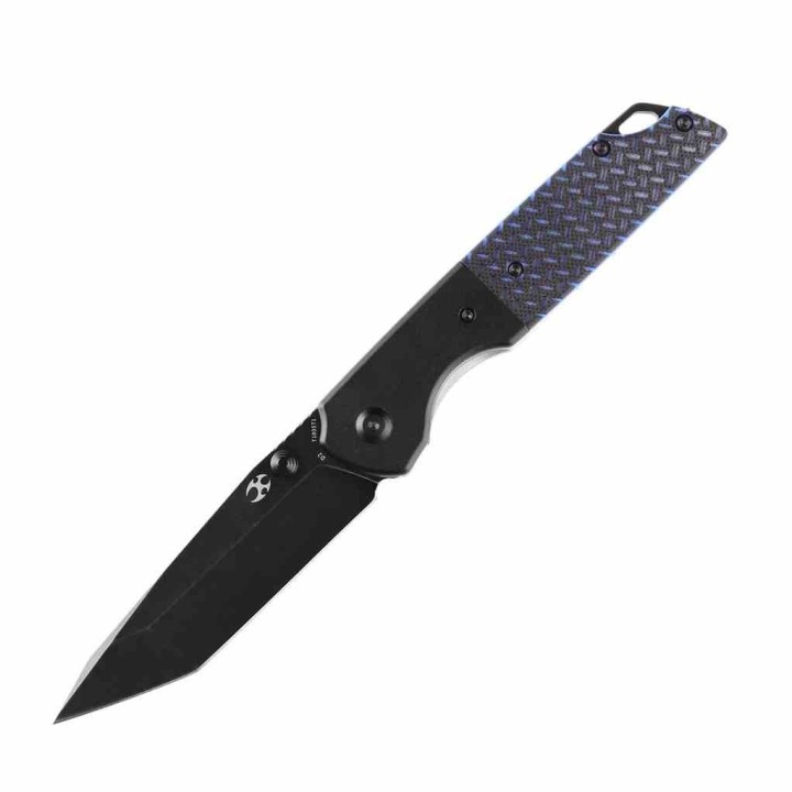 Couteau Kansept Warrior Blk/Blue Manche G10 Lame Tanto Acier D2 IKBS Linerlock Clip KT1005T1 - Livraison Gratuite