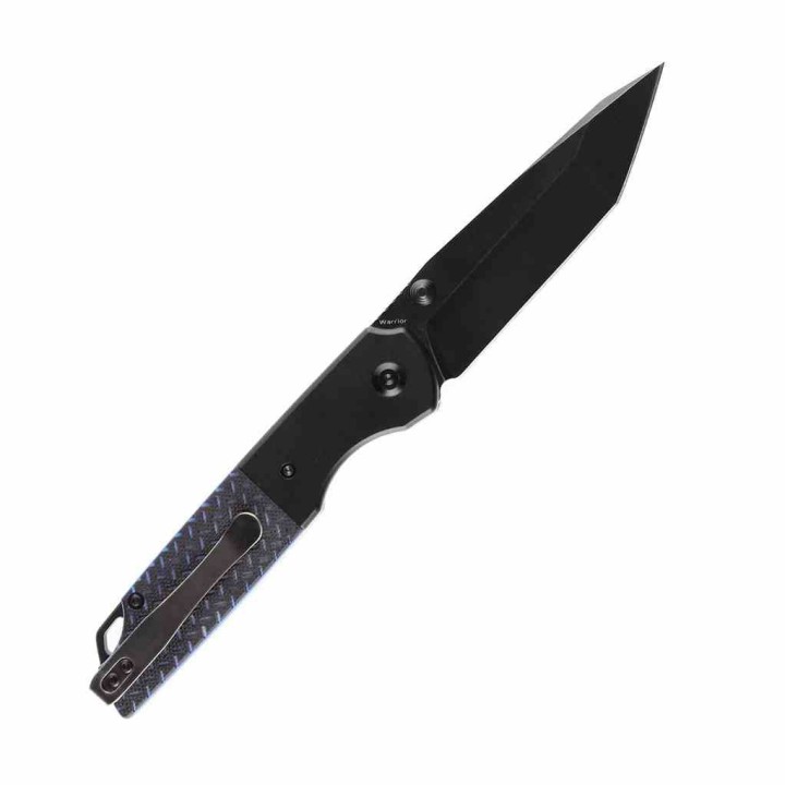 Couteau Kansept Warrior Blk/Blue Manche G10 Lame Tanto Acier D2 IKBS Linerlock Clip KT1005T1 - Livraison Gratuite