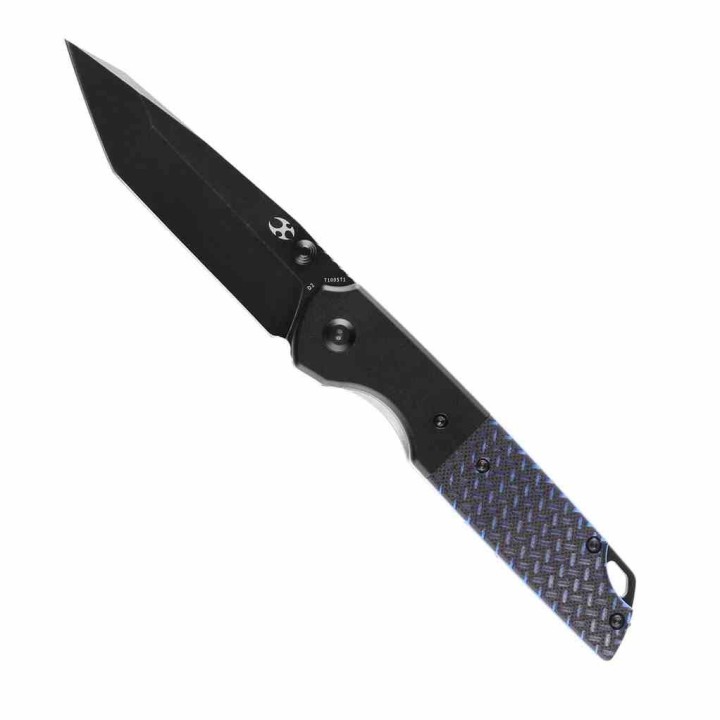 Couteau Kansept Warrior Blk/Blue Manche G10 Lame Tanto Acier D2 IKBS Linerlock Clip KT1005T1 - Livraison Gratuite