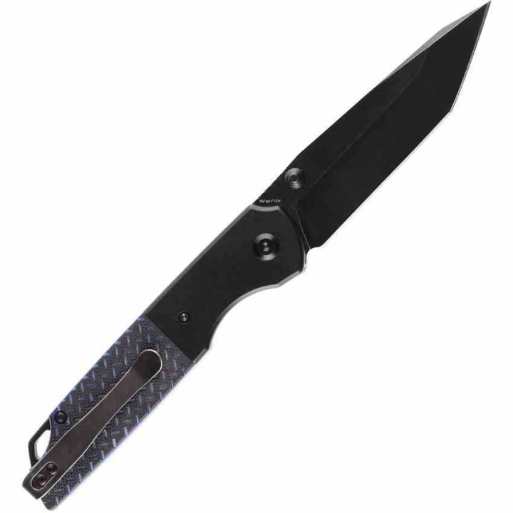 Couteau Kansept Warrior Blk/Blue Manche G10 Lame Tanto Acier D2 IKBS Linerlock Clip KT1005T1 - Livraison Gratuite