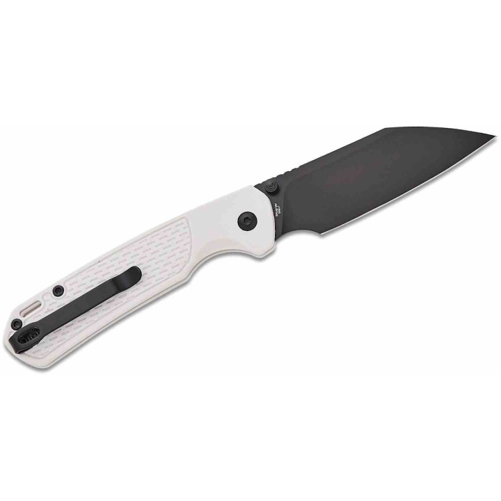 Couteau CJRB Pyrite Light Gray Manche FRN Lame Acier AR-RPM9 Wharncliffe Button Lock IKBS Clip J1945BGY - Livraison Gratuite