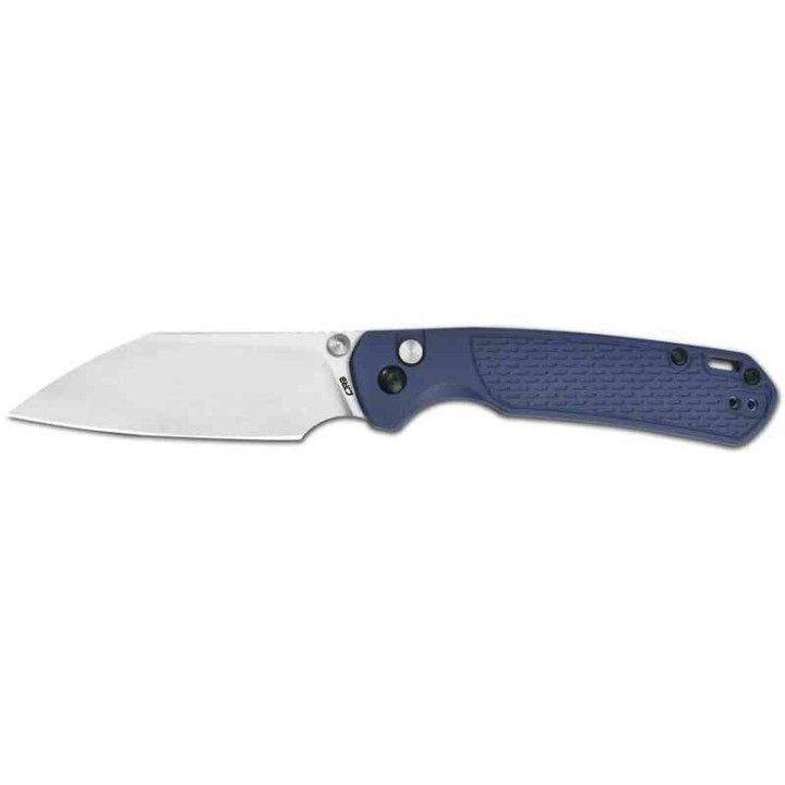 Couteau CJRB Pyrite Light Blue Manche FRN Lame Acier AR-RPM9 Wharncliffe Button Lock IKBS Clip J1945BU - Livraison Gratuite