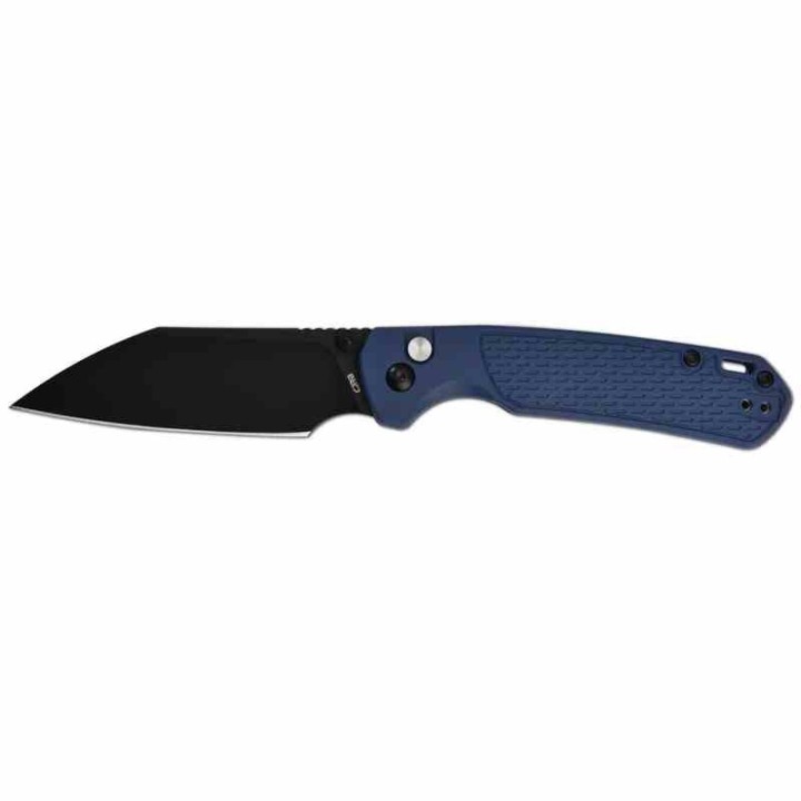 Couteau CJRB Pyrite Light Blue Manche FRN Lame Acier AR-RPM9 Wharncliffe Button Lock IKBS Clip J1945BBU - Livraison Gratuite
