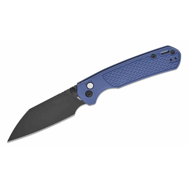 Couteau CJRB Pyrite Light Blue Manche FRN Lame Acier AR-RPM9 Wharncliffe Button Lock IKBS Clip J1945BBU - Livraison Gratuite