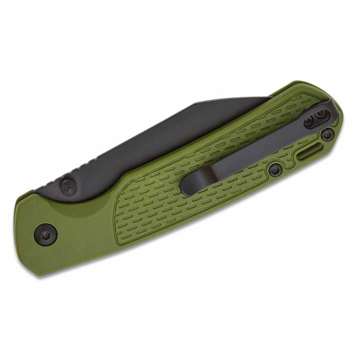 Couteau CJRB Pyrite Light OD Green Manche FRN Lame Acier AR-RPM9 Wharncliffe Button Lock IKBS Clip J1945BGN - Livraison Gratuite