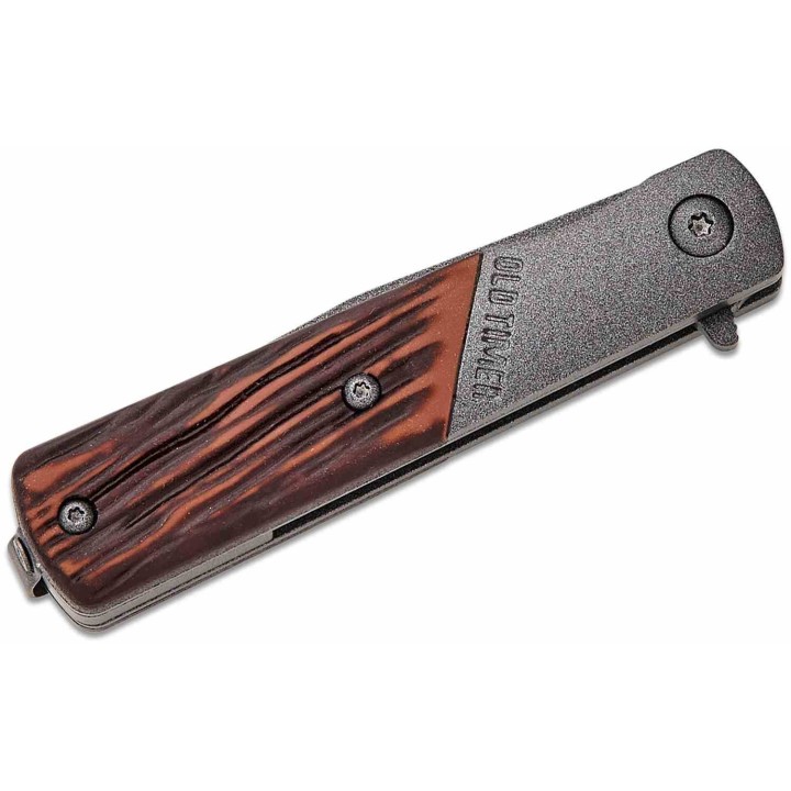 Couteau Schrade Old Timer Frontier A/O Lame Acier 7Cr17 Manche Acier/Delrin Lockback Clip SCH1209458 - Livraison Gratuite