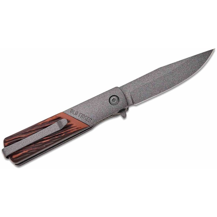 Couteau Schrade Old Timer Frontier A/O Lame Acier 7Cr17 Manche Acier/Delrin Lockback Clip SCH1209458 - Livraison Gratuite