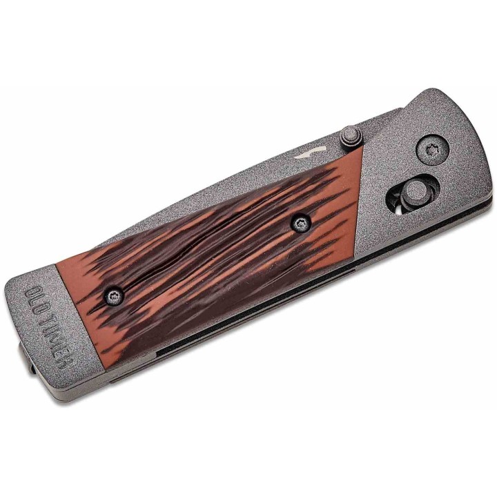 Couteau Schrade Frontier Pivot Lock Lame Acier 7Cr17MoV Drop Point Manche Stainless/Delrin Clip SCH1209460 - Livraison Gratuite