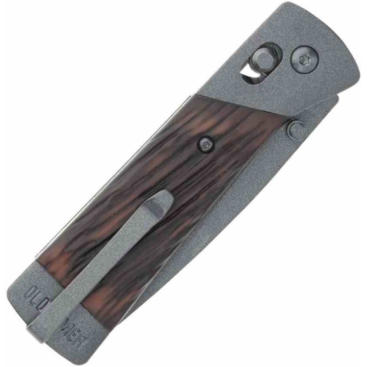 Couteau Schrade Frontier Pivot Lock Lame Acier 7Cr17MoV Drop Point Manche Stainless/Delrin Clip SCH1209460 - Livraison Gratuite