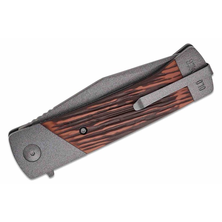 Couteau Schrade Old Timer Frontier Lame Acier 7Cr13MoV Manche Acier/Delrin Linerlock Clip SCH1209461 - Livraison Gratuite
