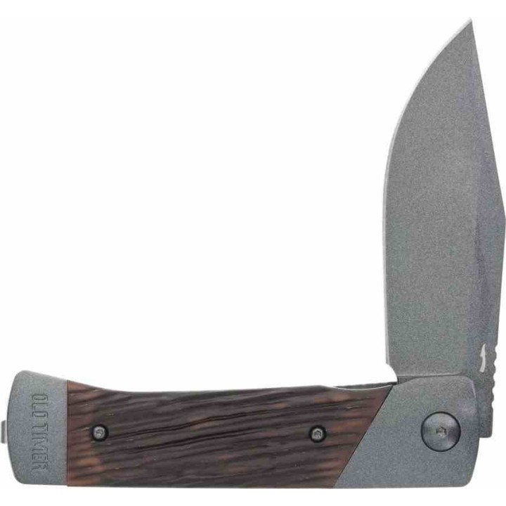 Couteau Schrade Old Timer Frontier Lame Acier 7Cr13MoV Manche Acier/Delrin Linerlock Clip SCH1209461 - Livraison Gratuite