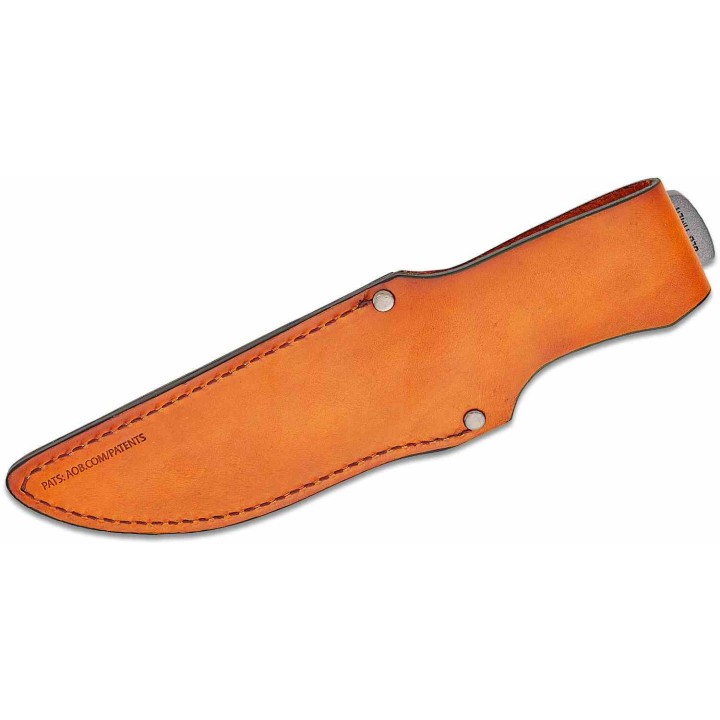 Couteau Schrade Frontier Fixe Lame Acier 7Cr17 Drop Point Manche Acier/Delrin Etui Cuir/FRN SCH1209456 - Livraison Gratuite