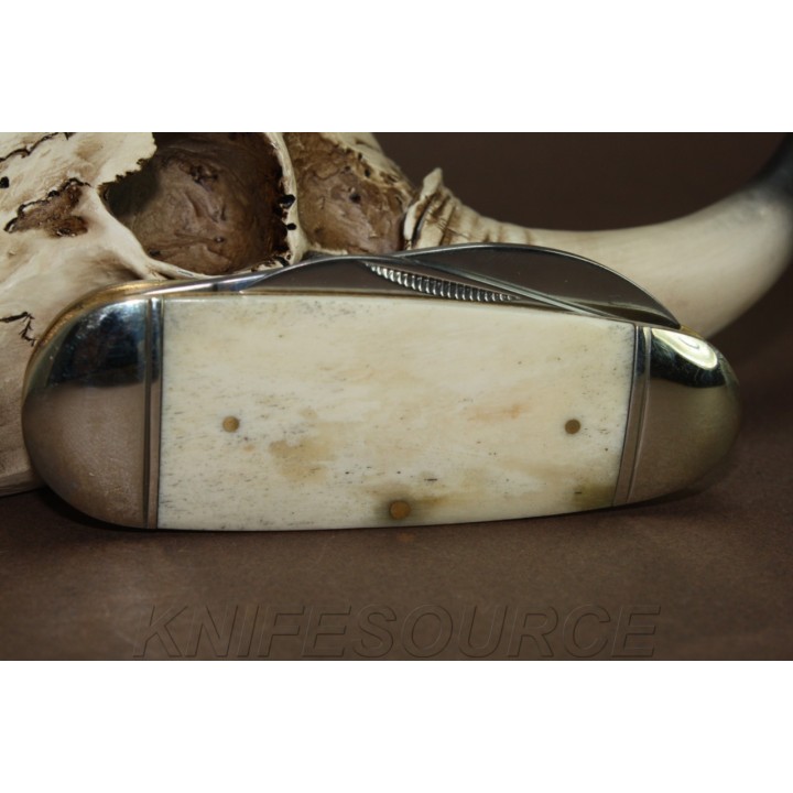 Couteau Bouledogue Canif 2 lames Plaquettes Os Rough Rider Knives Elephants Toenail Pocket Knife RR139