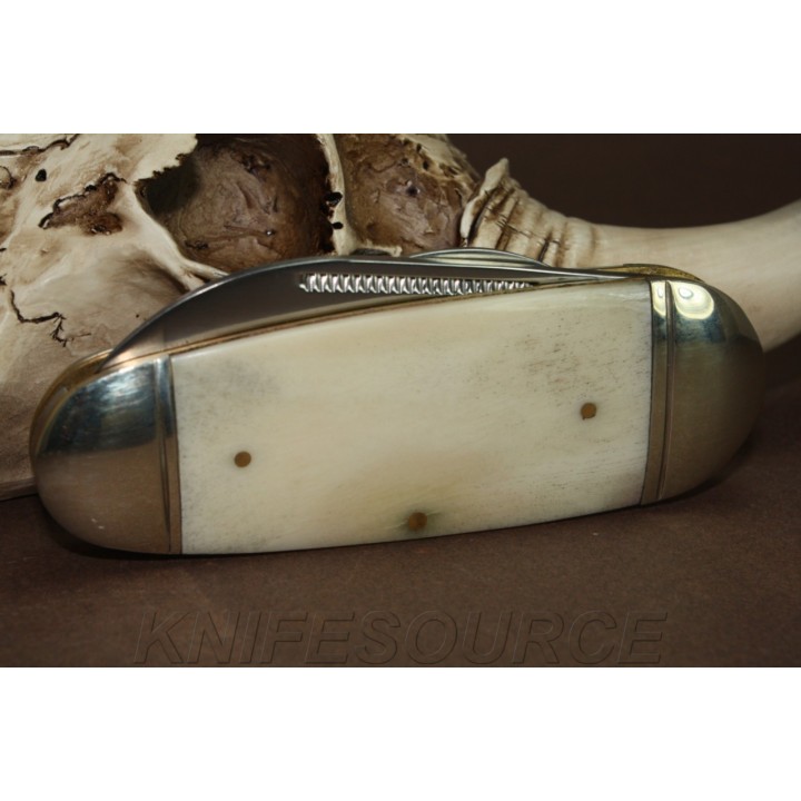 Couteau Bouledogue Canif 2 lames Plaquettes Os Rough Rider Knives Elephants Toenail Pocket Knife RR139