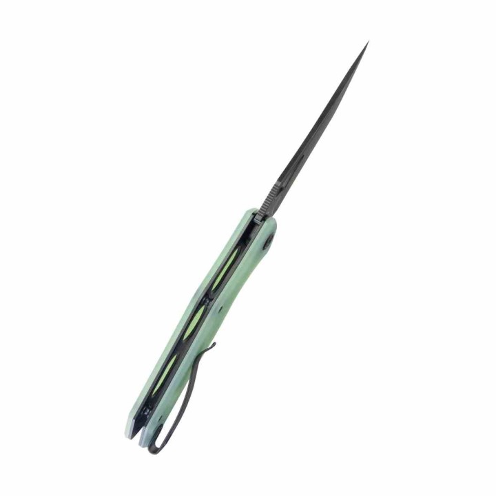 Couteau Kubey Phemius Jade Manche G10 Lame Acier 14C28N Blk IKBS Linerlock Clip KUB149H - Livraison Gratuite