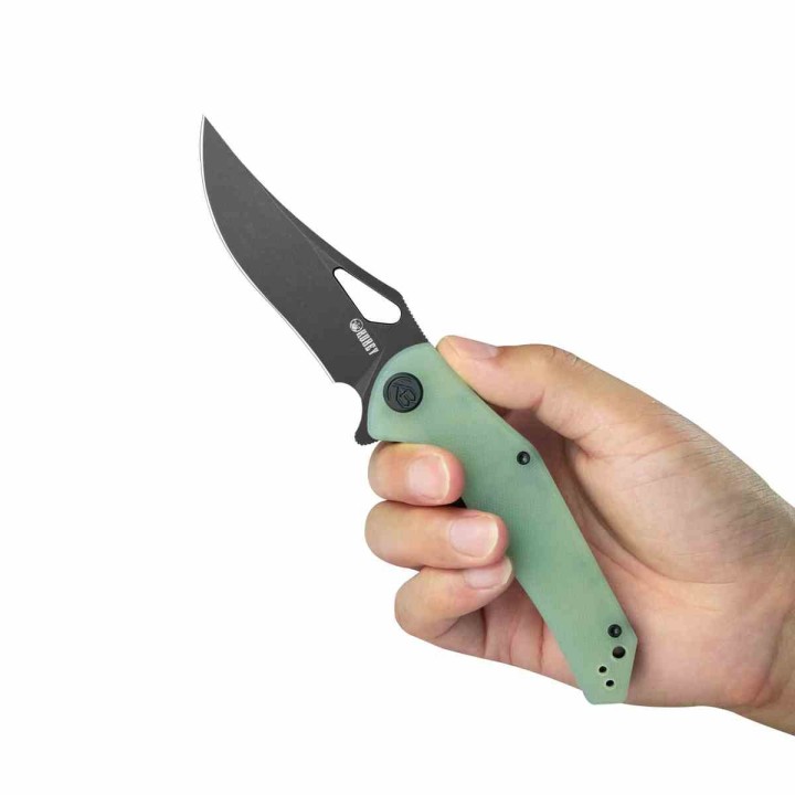 Couteau Kubey Phemius Jade Manche G10 Lame Acier 14C28N Blk IKBS Linerlock Clip KUB149H - Livraison Gratuite
