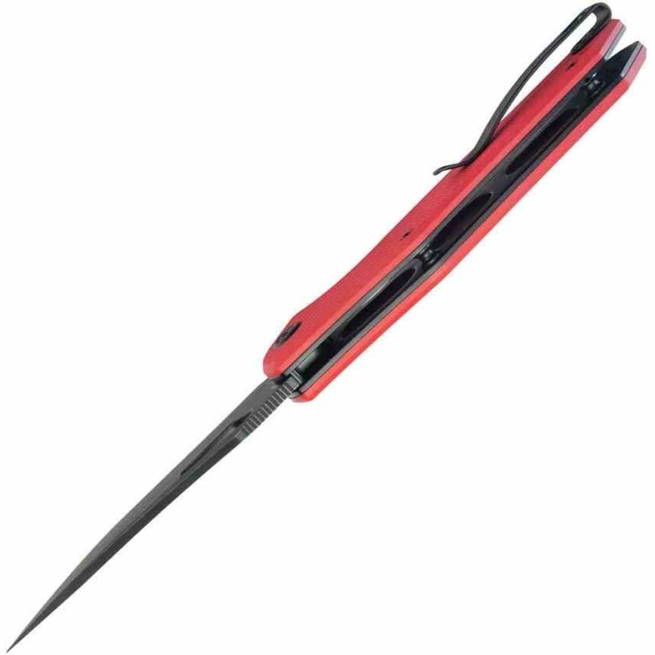 Couteau Kubey Phemius Red Manche G10 Lame Acier 14C28N Blk IKBS Linerlock Clip KUB149F - Livraison Gratuite