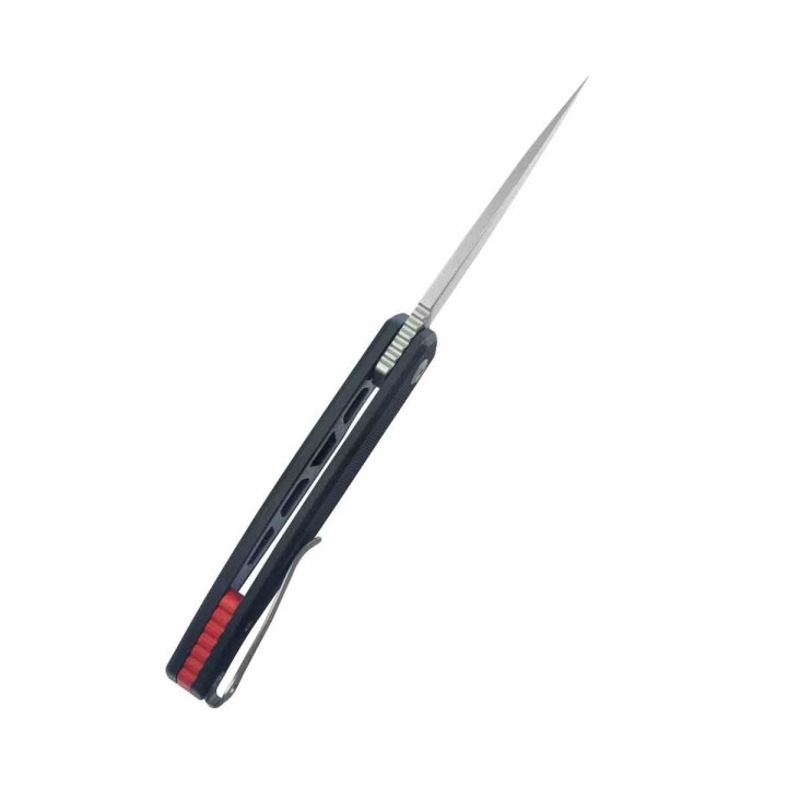 Couteau Kubey MOS Hydra Black Manche G-10 Lame Acier 14C28N SW IKBS Linerlock Clip KUB361A - Livraison Gratuite