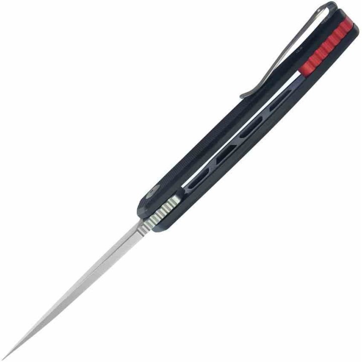 Couteau Kubey MOS Hydra Black Manche G-10 Lame Acier 14C28N SW IKBS Linerlock Clip KUB361A - Livraison Gratuite
