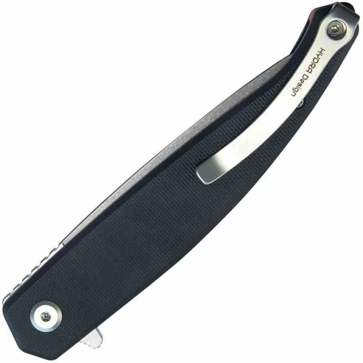 Couteau Kubey MOS Hydra Black Manche G-10 Lame Acier 14C28N SW IKBS Linerlock Clip KUB361A - Livraison Gratuite